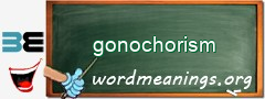 WordMeaning blackboard for gonochorism